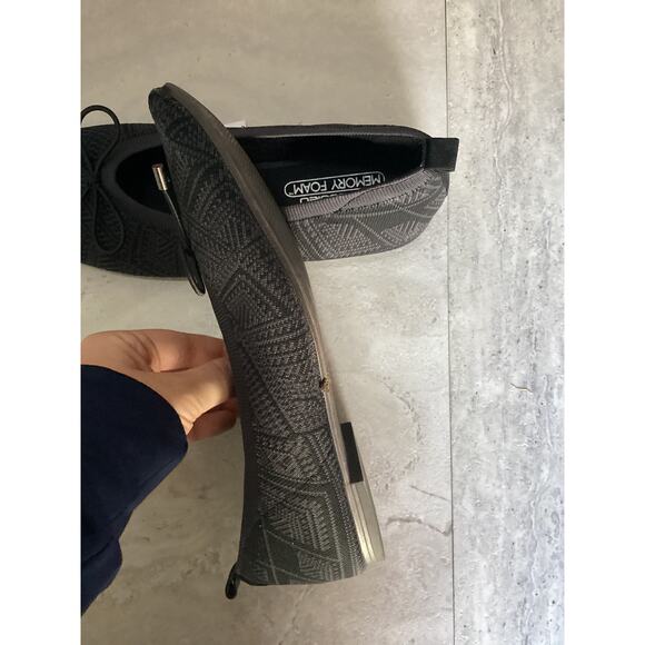 Skechers Air-Cooled Memory Foam Skimmers Sweet Class Black/Charcoal Size 8 - Picture 3 of 4